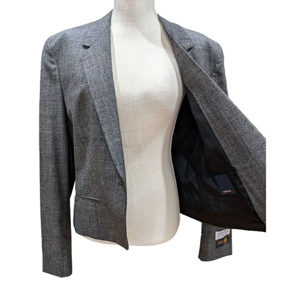 Habersham Mark Shale Women's 100% Wool Grey Single Button Blazer Size 16 NWT - Picture 6 of 11